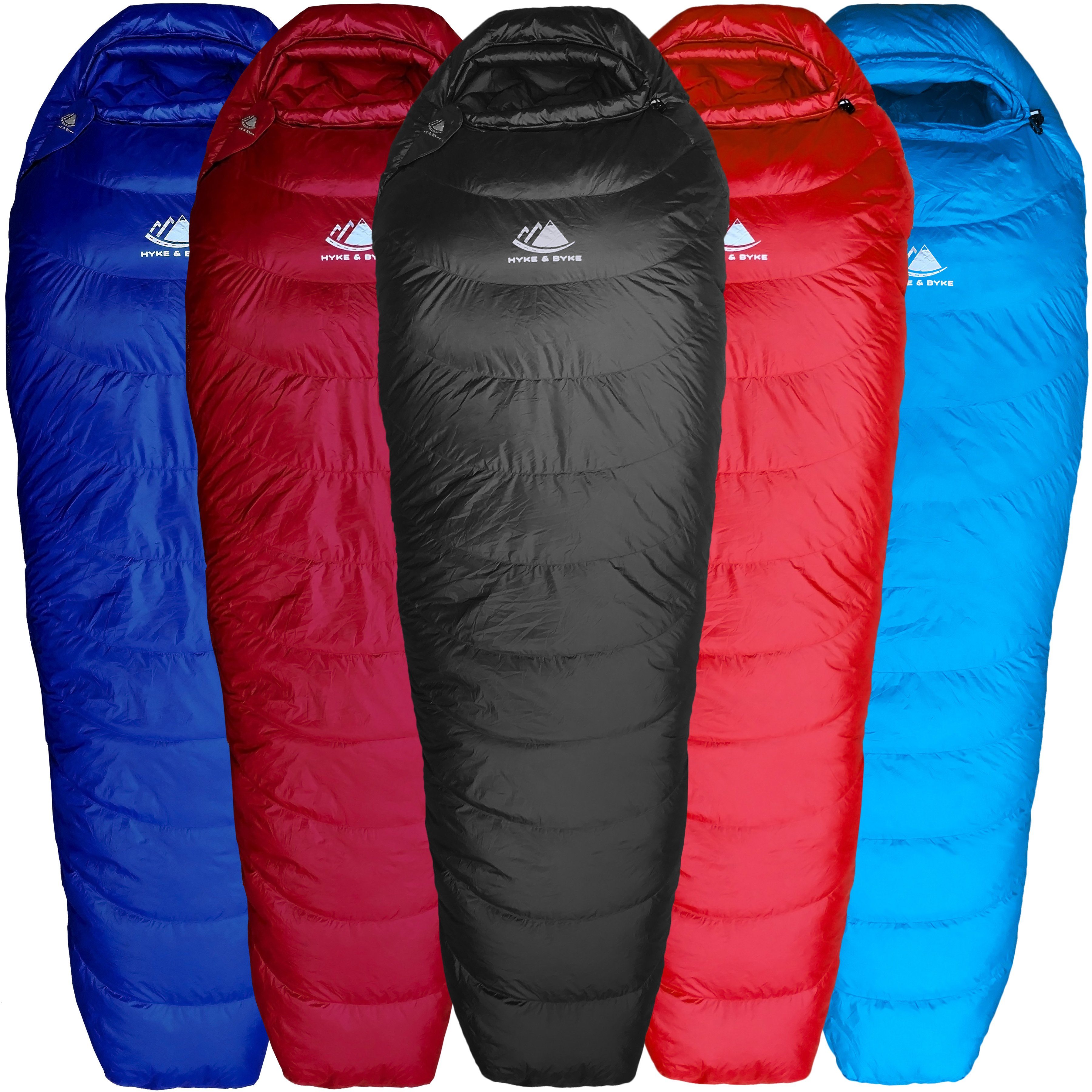 Sleeping Bags In A Compression Bags And Unpacked Stock Photo